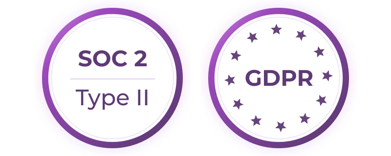SOC 2 Type II and GDPR compliant